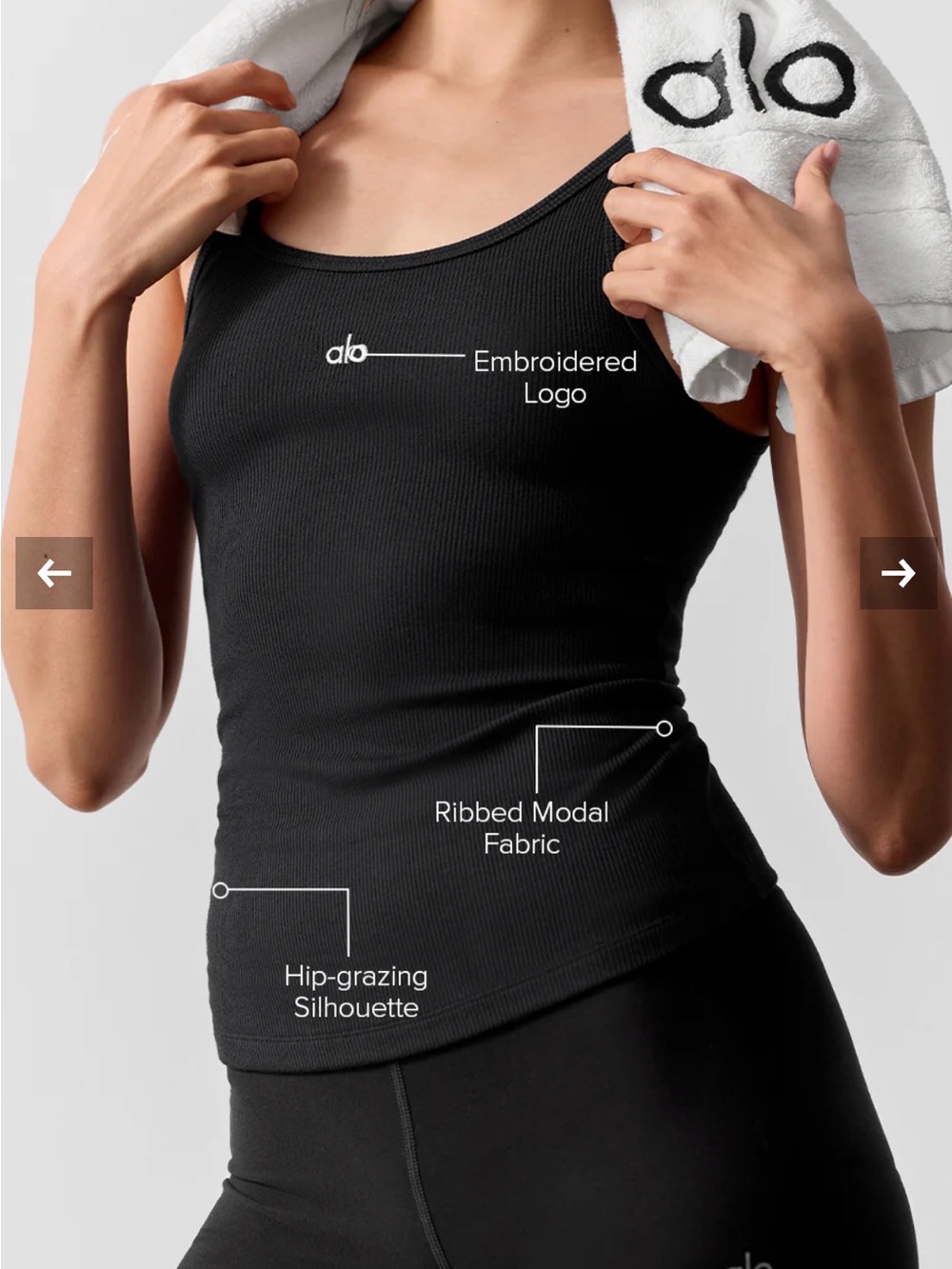 Alo Ribbed Prosper Tank - Picture 6 of 6